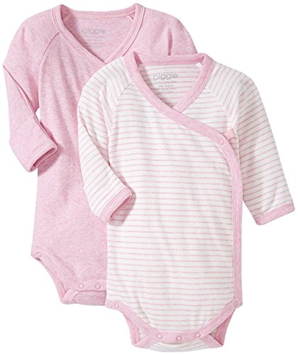 L/s Baby Body Set of 2, Pink Heather, 0-3 Months