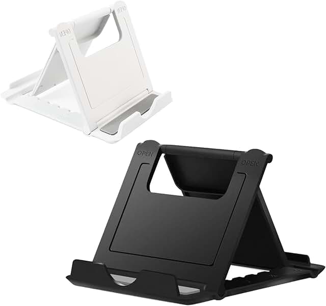 Two Portable Foldable Phone Stands for Desk