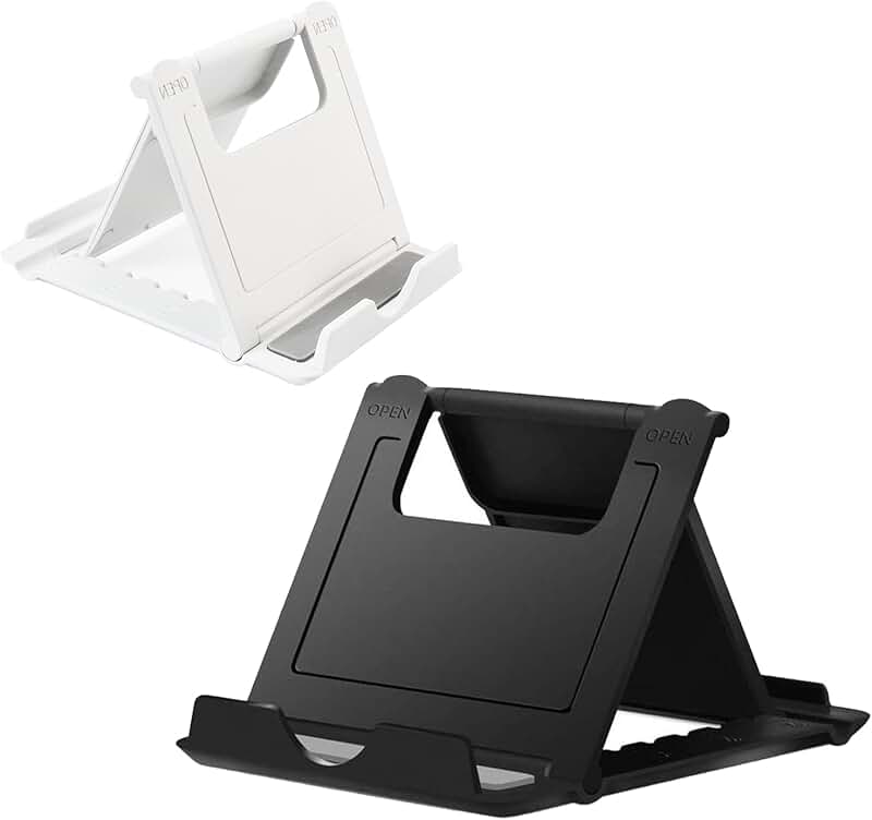 Two Portable Foldable Phone Stands for Desk