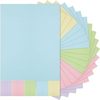 100 Sheets of 8.5x11 Solid Core Cardstock in 5 Shades