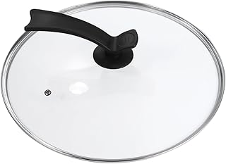Silicone and glass pot lid for cookware