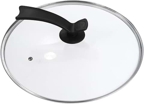 Silicone and glass pot lid for cookware