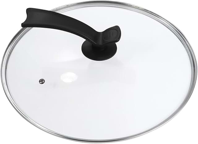 Silicone and glass pot lid for cookware
