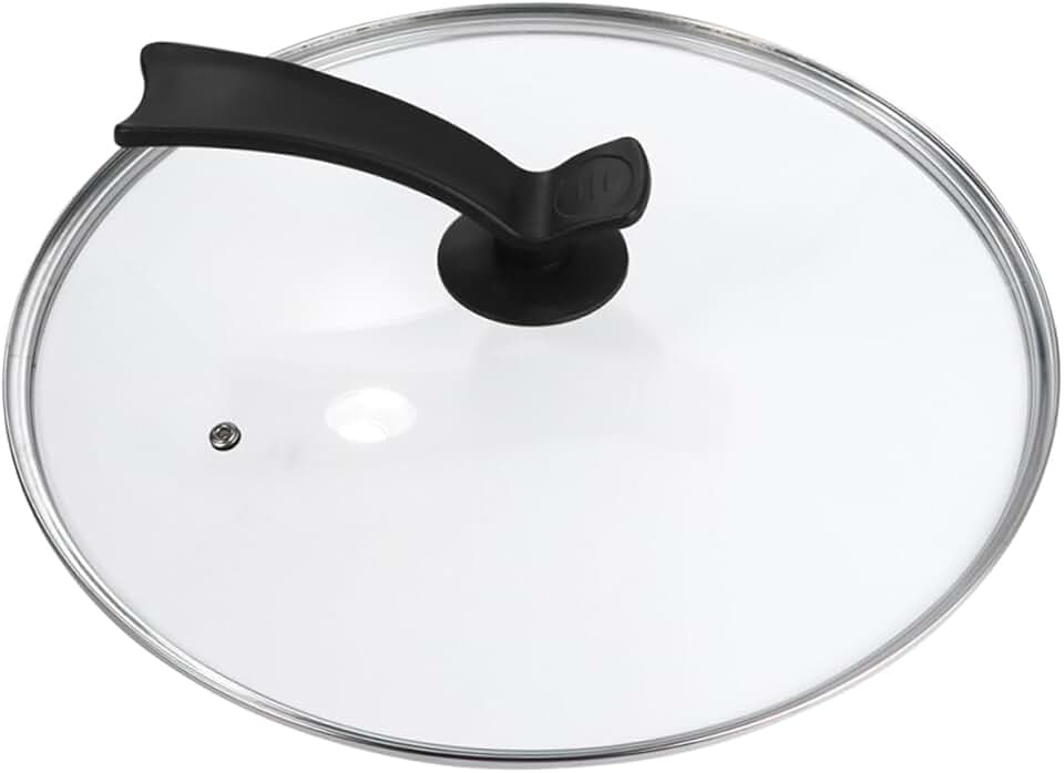 Silicone and glass pot lid for cookware
