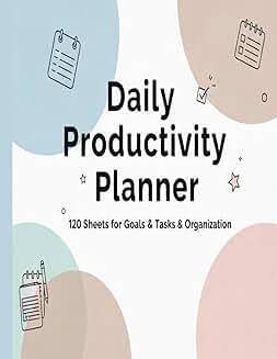 Daily Planner with 120 Sheets for Goals and Tasks