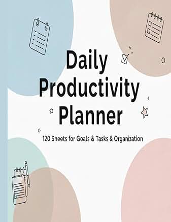 Daily Planner with 120 Sheets for Goals and Tasks