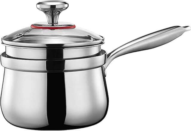 Stainless Steel Pots and Pans Set with Glass Lids