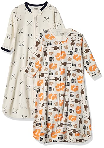 Cotton Long-Sleeve Wearable Sleeping Bag, Sack, Blanket, Forest, 3-9 Months