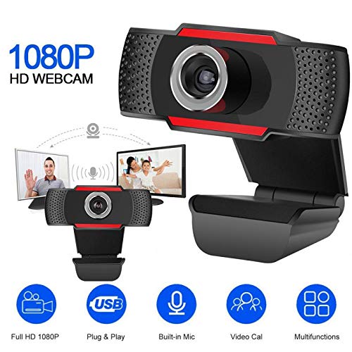 1080P HD Webcam with Microphone, wisdom1674usa Desktop or Laptop Manual Focus USB Webcam, Meeting Camerasfor Live Streaming, Video Conference and Recording, Gaming, Online Classes Studying