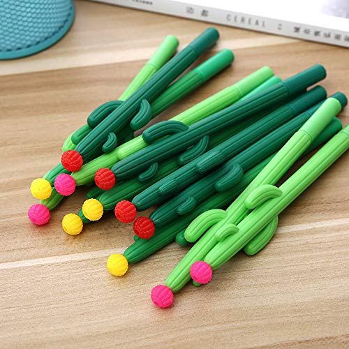 30 Cactus Shaped Black Gel Ink Pens