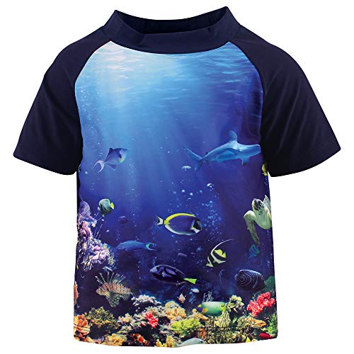 Uni  Swim Rashguard Set, Boy Coral Reef, 3-6 Months