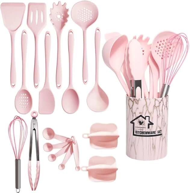 Elegant 18-Piece Non-Stick Silicone Kitchen Utensil Set
