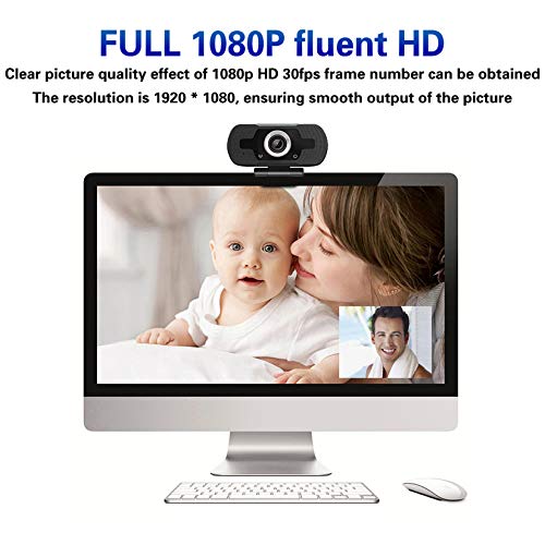 1080P HD Webcam with Noise-Reduction Microphone for Laptop and Desktop Video Calling, Video Recording, Online Teaching, Games, etc. Easy to use, USB Plug-and-Play Webcam.