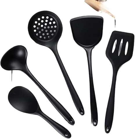 Colorful Silicone Kitchen Utensil Set with Spatula