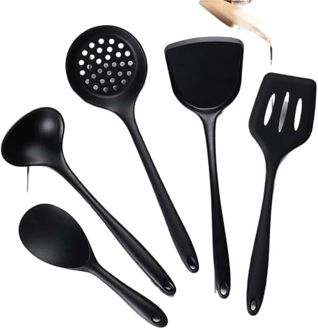 Colorful Silicone Kitchen Utensil Set with Spatula