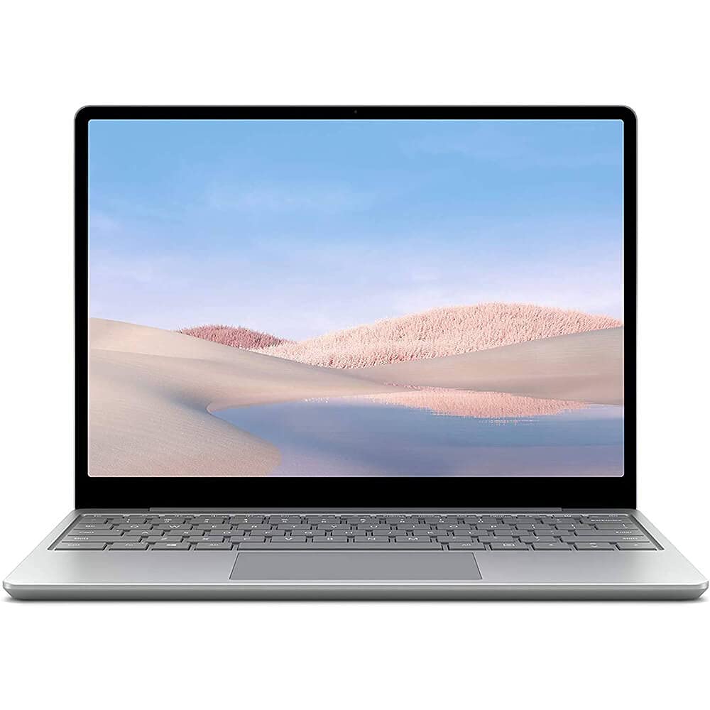 Surface Laptop Go 12.4" Touchscreen Laptop PC, Intel Quad-Core i5-1035G1, 4GB RAM, 64GB eMMC, Webcam, Win 10, Bluetooth, Online Class Ready - Platinum