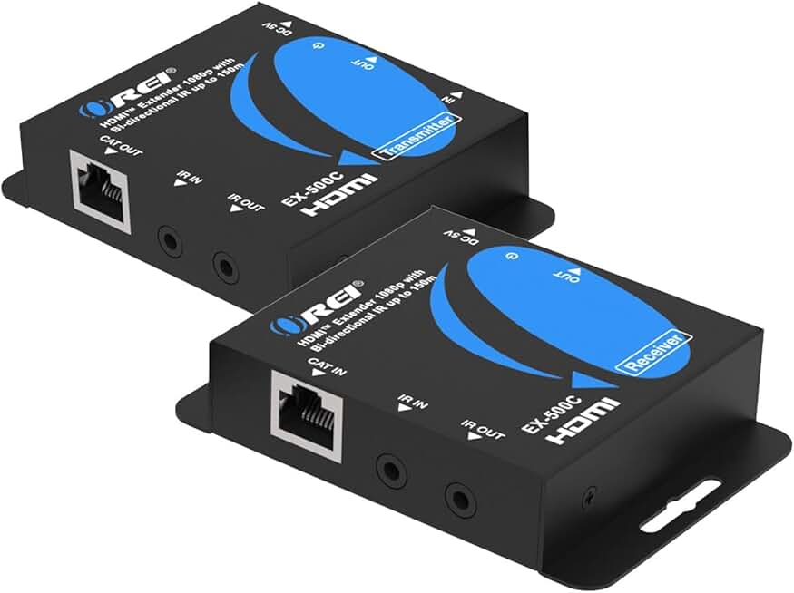 HDMI Over Ethernet Extender with IR and Audio, 492ft
