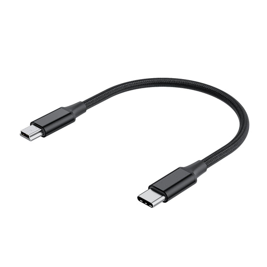 USB C to Mini USB Cable, 0.25M, Braided, Data & Charging