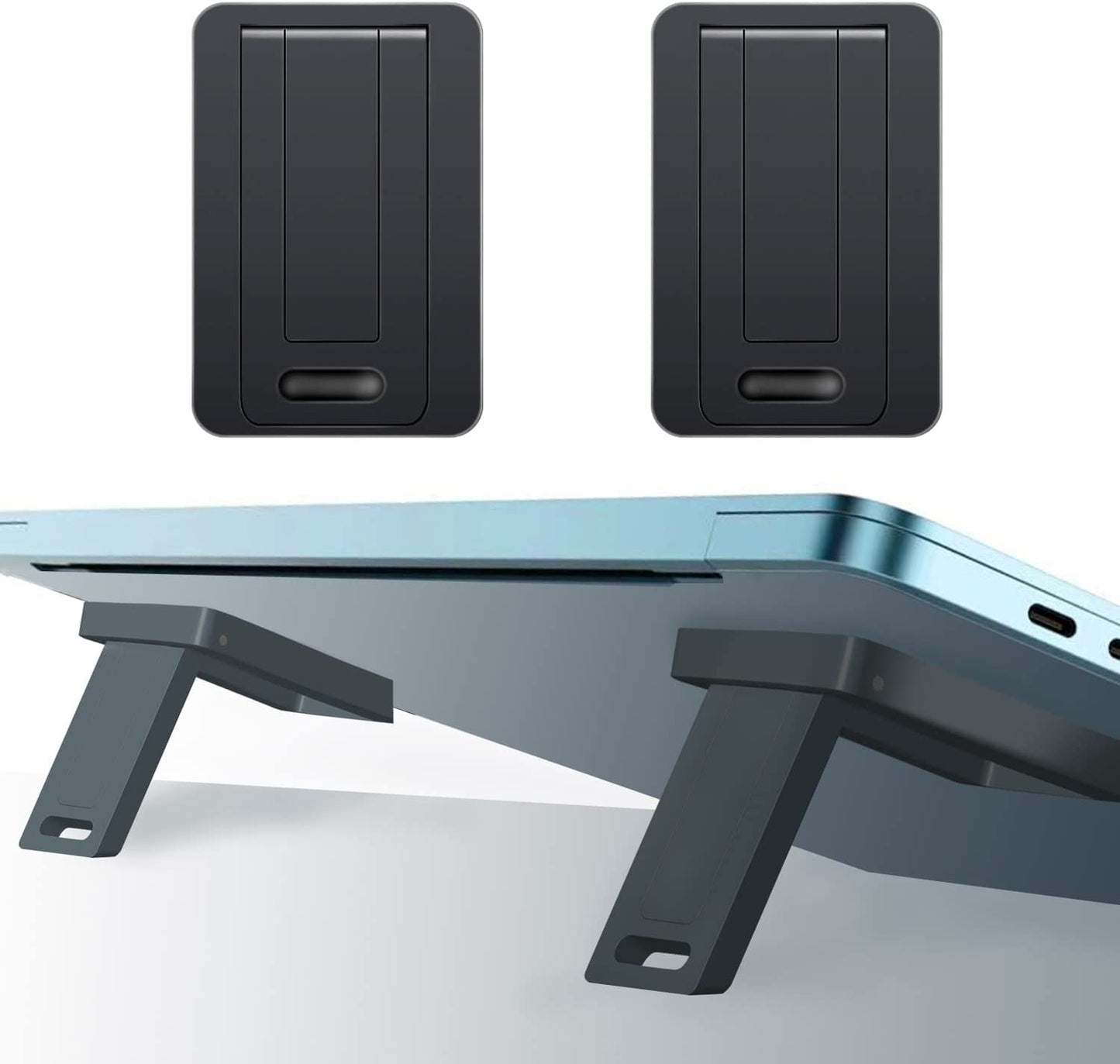 Portable 2-in-1 Mini Laptop Stand with Cooling and Ergonomic Design