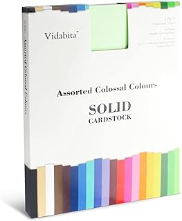 60 Sheets of Assorted Colored Cardstock, 8.5 x 11, 230gsm