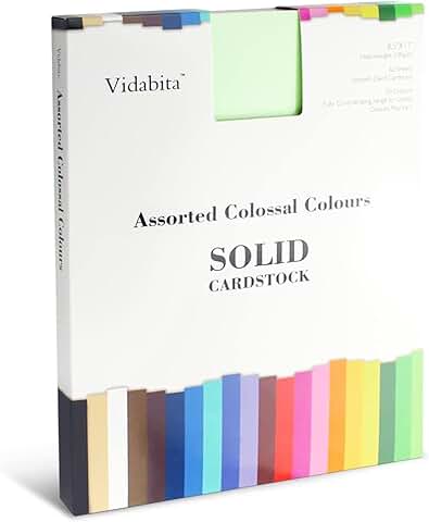 60 Sheets of Assorted Colored Cardstock, 8.5 x 11, 230gsm