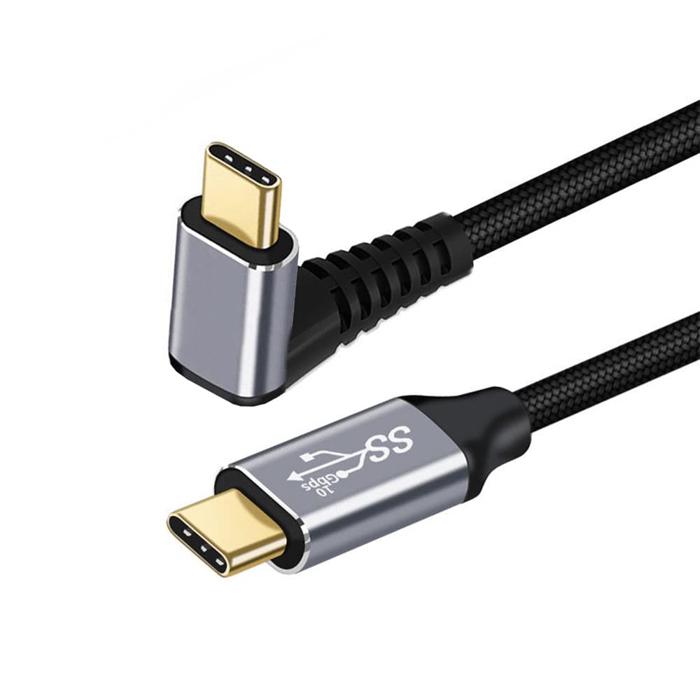 90 Degree USB-C Male to Male 10Gbps 100W Data Cable 3m