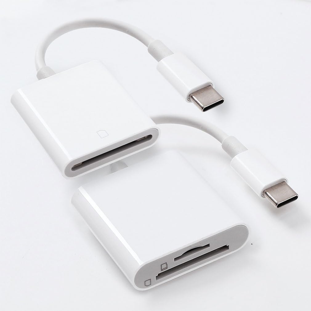 2-in-1 Type C Memory Card Reader for Android and Laptop (2 Pack)