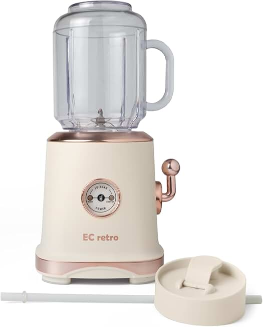 Retro Smoothie Blender with 20oz Travel Cup