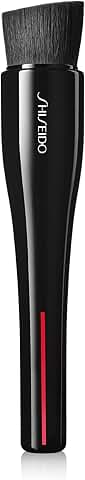Flat angled foundation brush for precise, streak-free coverage