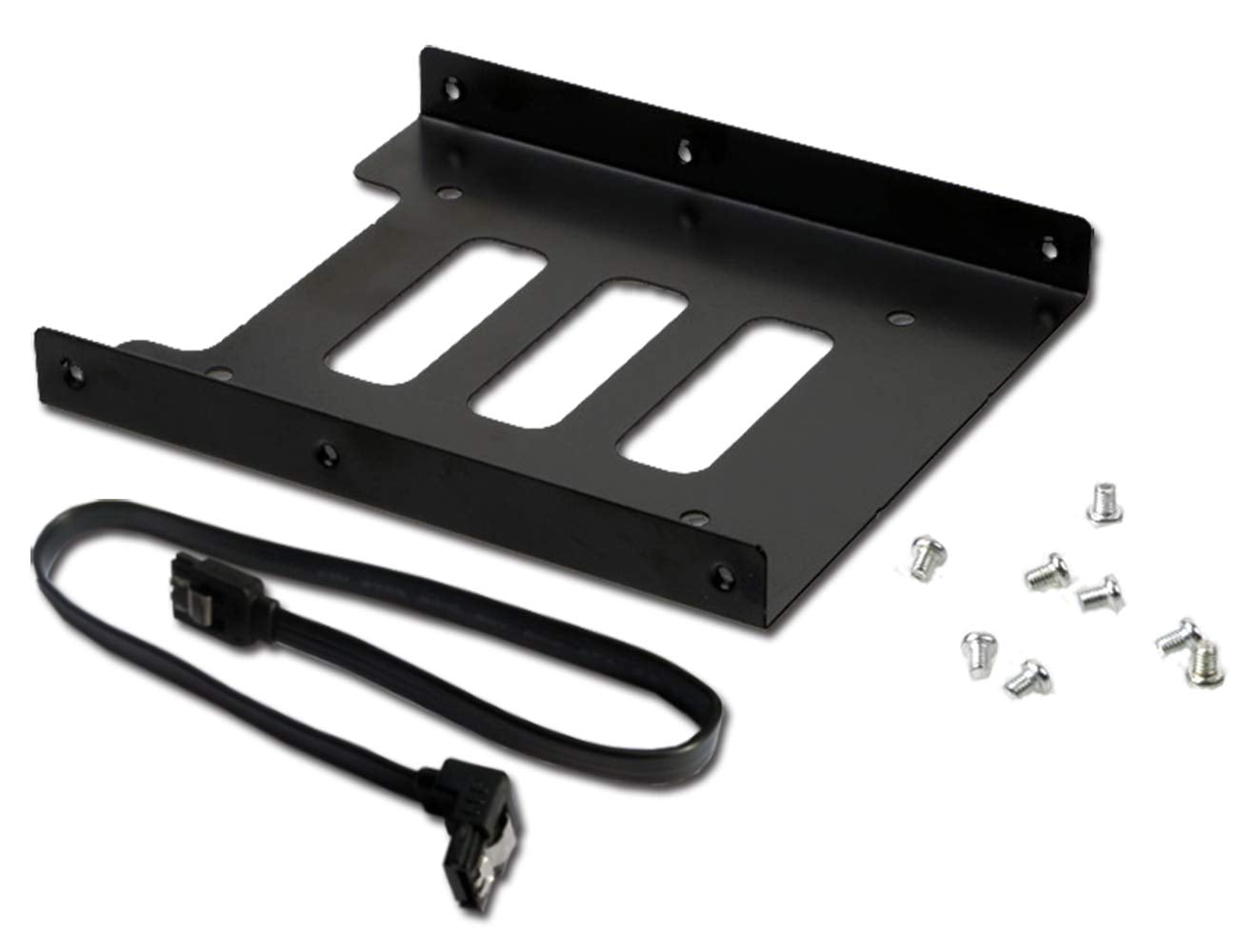 2.5 to 3.5 Inch HDD/SSD Mounting Kit with Metal Bracket and SATA Cable