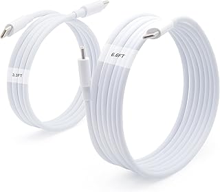 USB C to USB C Cable, 6.6ft and 3.3ft, 2-Pack