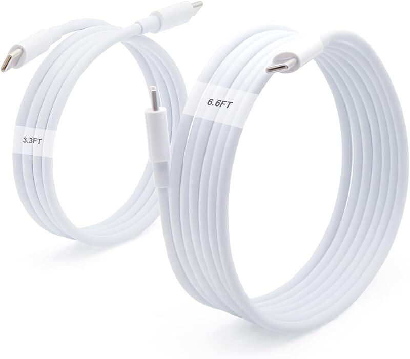 USB C to USB C Cable, 6.6ft and 3.3ft, 2-Pack