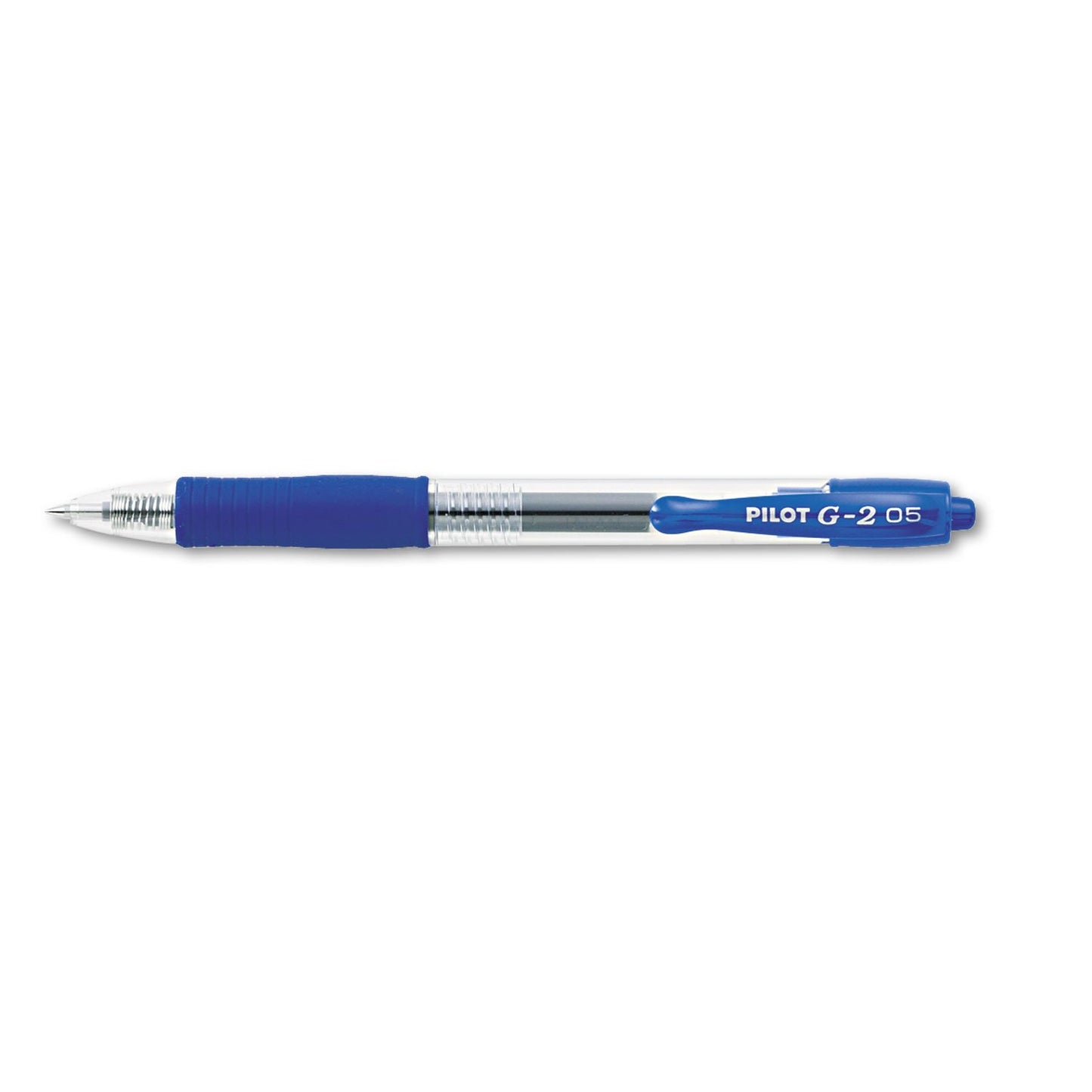 Pack of 12 Blue Gel Roller Pens, 0.5 mm Fine Point