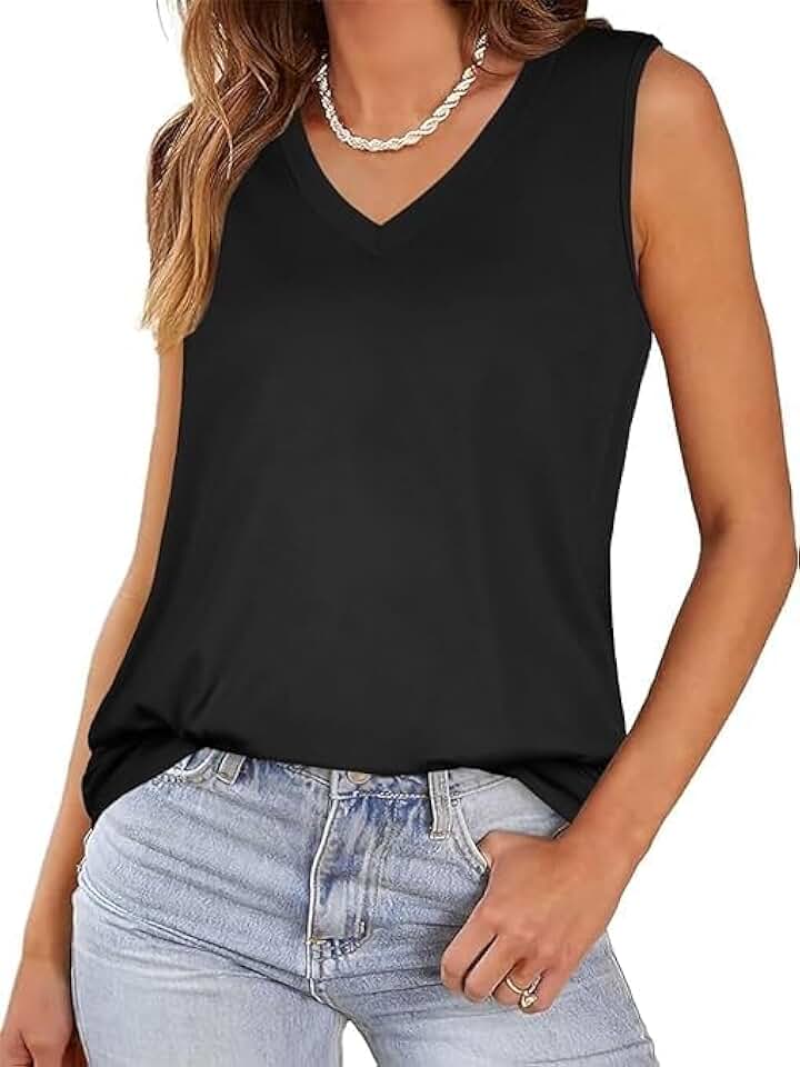 Women’s V-Neck Sleeveless Summer Tank Top