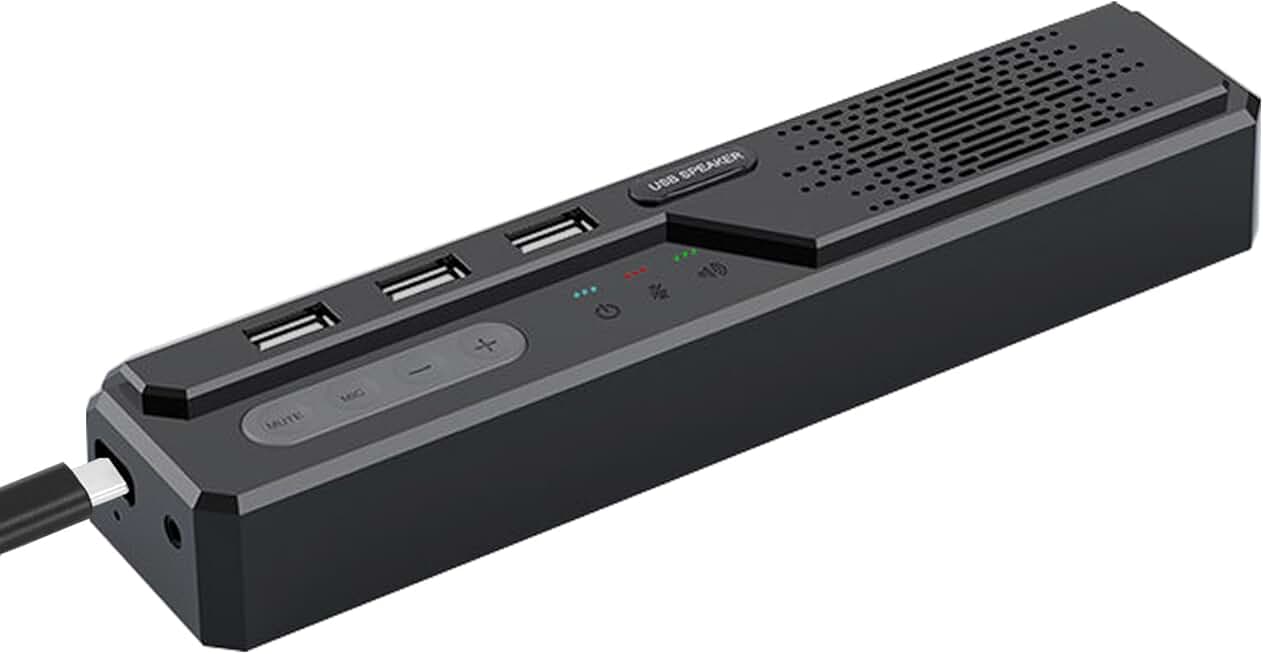 3-in-1 USB Computer Speaker with Microphone