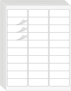 White Printable Label Sheets, 10 Labels per Sheet