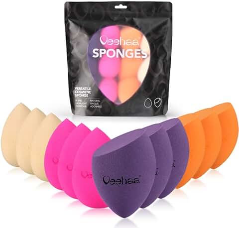 Set of 12 Latex-Free Egg-Shaped Makeup Sponges