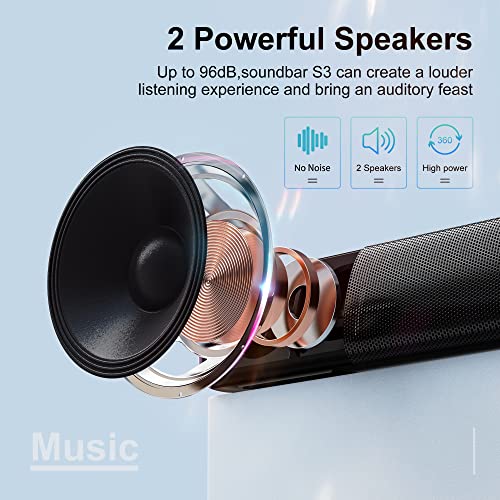 Bluetooth Speakers,Home Audio Sound Bars for TV with Subwoofer, Wireless Speakers with FM, Aux/USB/TF Card Connection, Portable Wireless Speaker for iPhone, Samsung and More