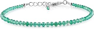 Dainty Stone Bead Bracelet for Women, 8 Inch