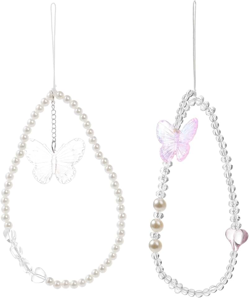 Set of two cute phone wrist straps