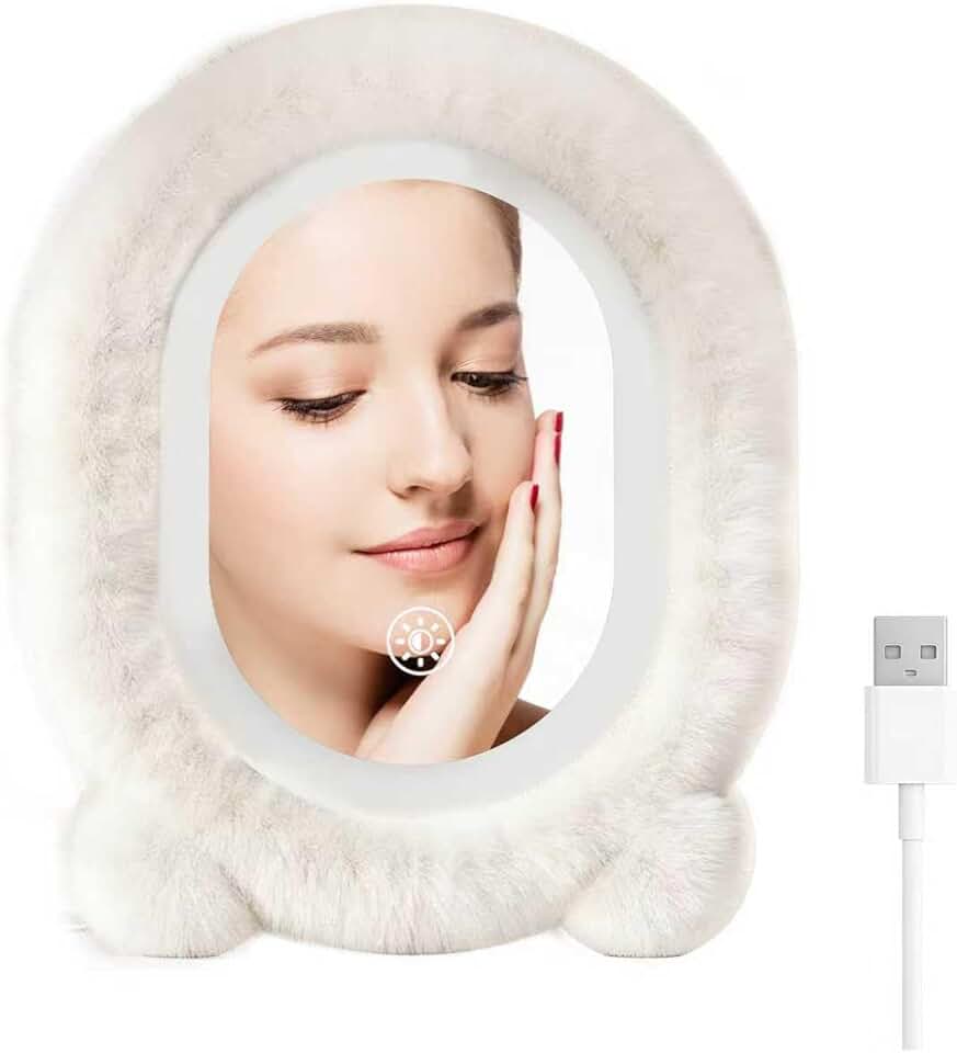 Lighted LED Makeup Mirror with Touch Screen and 3 Colors