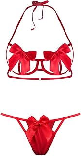 Women’s Bowknot Lingerie Set with Halter Neck and Sleepwear
