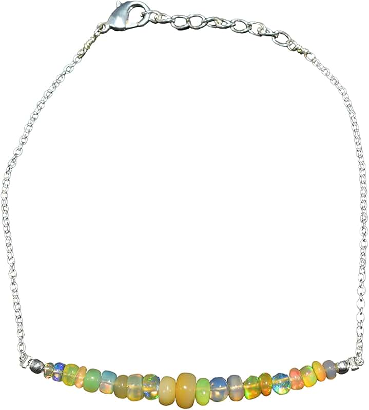 Opal Rondelle Chips Beads Necklace and Bracelet