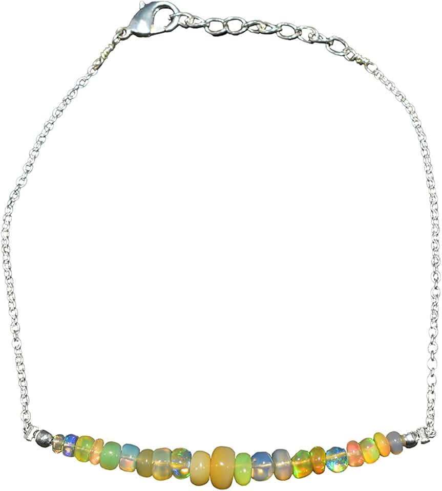 Opal Rondelle Chips Beads Necklace and Bracelet