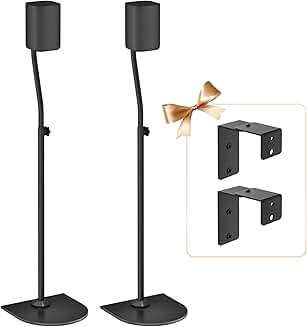 Pair Adjustable Surround Sound Speaker Stands