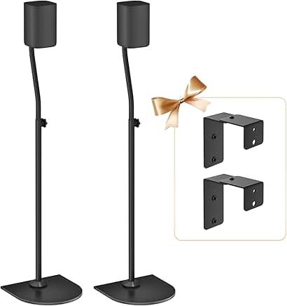 Pair Adjustable Surround Sound Speaker Stands