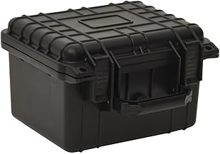 Black portable flight case, 10.6"x9.8"x7.1"