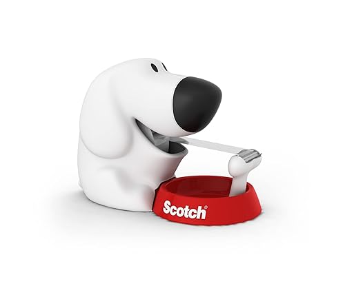 White dog tape dispenser for 19 mm tape