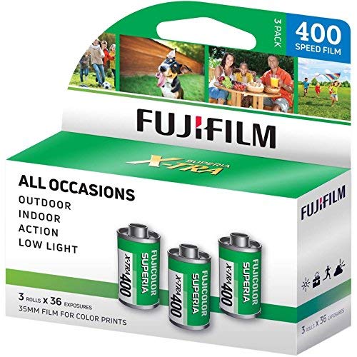 Fujicolor Superia X-TRA 400 Color Negative Film (35mm Roll Film, 36 Exposures, 3-Pack)