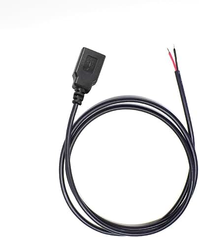 1 Meter 22AWG USB A Female Power Extension Cable